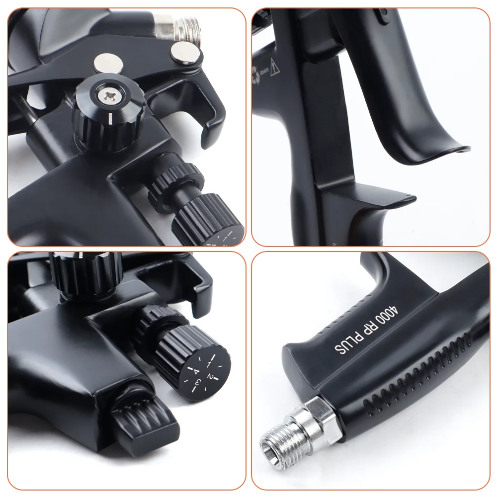 1.3MM RP Air Spray Gun Kit Car/Furniture Paint Gun Fine Atomization Pneumatic Tools with Mix Tank & Adapter Water/Oil Based Gun