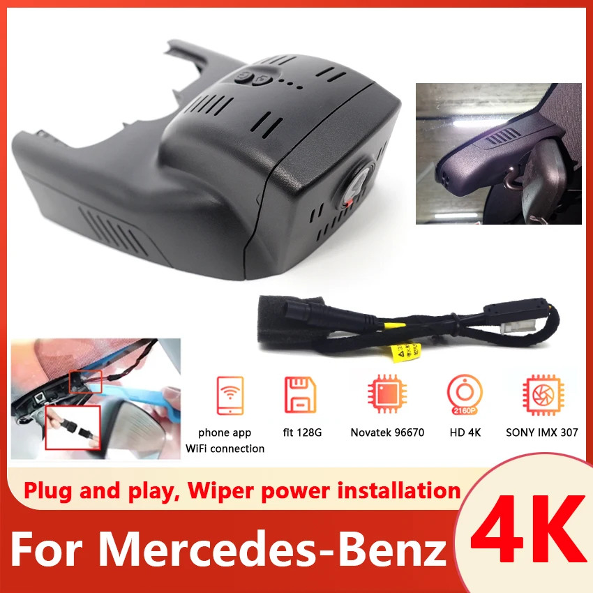 

Car DVR Wifi Video Dash Cam Camera Easy Installation For Mercedes Benz GLA x156 CLA w117 for MB A Class w176 w177 2013 2014 2015