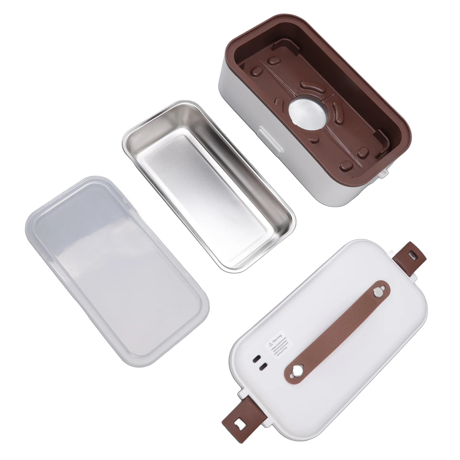 กล่องข้าวกลางวันไฟฟ้าแบบพกพา300วัตต์ความจุสูงกันน้ำแบบพกพาทำความร้อนเร็ว1ชั้นกล่องข้าวกลางวันไฟฟ้า0.4L สำหรับสำนักงาน