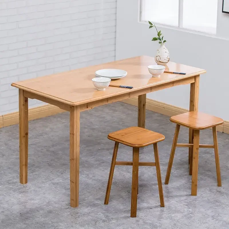 

Thickened Rectangular Dining Table Simple Computer Desk Study Desk Writing Desks Long Bamboo Dining Tables Dining Room Furniture