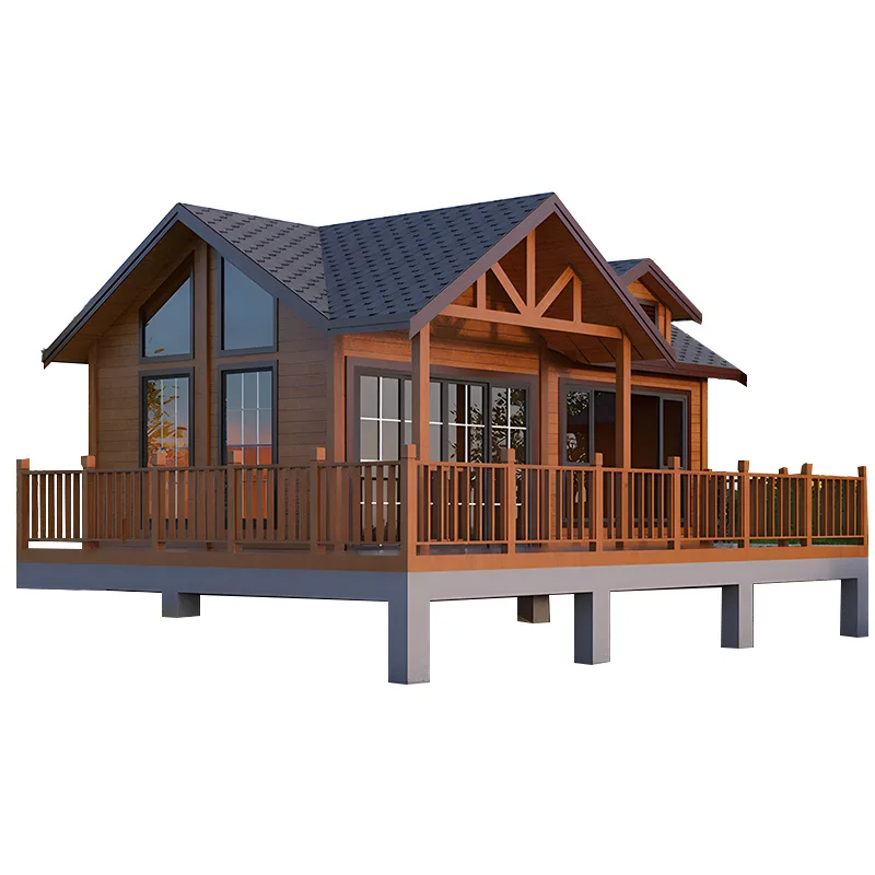 One bedroom one living room chalet homestay preservative wood mobile villa solid wood house agritainment villa living wood room
