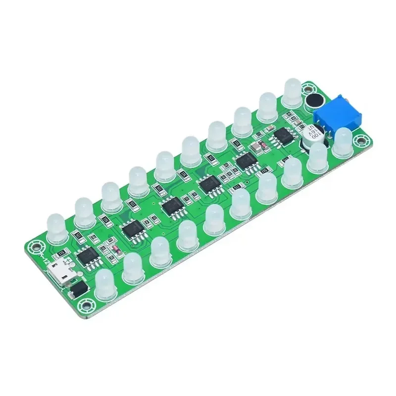 Voice-Controlled Induction Power Amplifier Spectrum Audio Level Meter Module LED