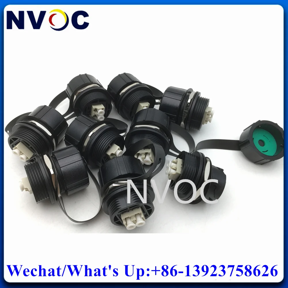 

10Pcs IP67 ODVA-LC Single Mode Multi-Mode Inline TE Brand Outdoor Waterproof Fiber Optic Adaptor/Adapter For ODVA Connector