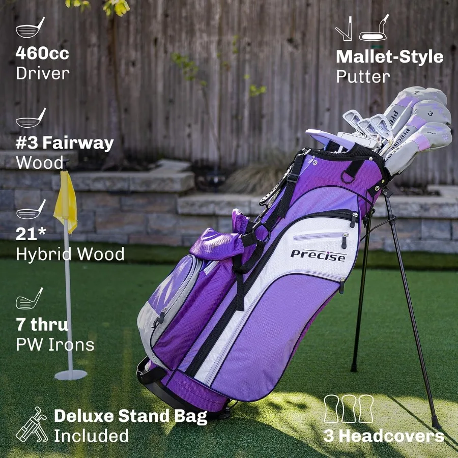 مجموعة نادي الجولف M3 للسيدات كاملة لليد اليمنى مجموعة نوادي الجولف النسائية العادية الصغيرة مع 3 مهاوي خفيفة الوزن HC #4