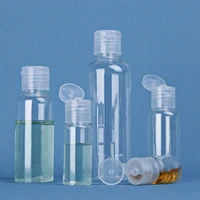 50/100 Uds 5ml 10ml 15ml 20ml 30ml 50ml botellas de plástico para loción y champú botella transparente para apretar para artículos esenciales de viaje