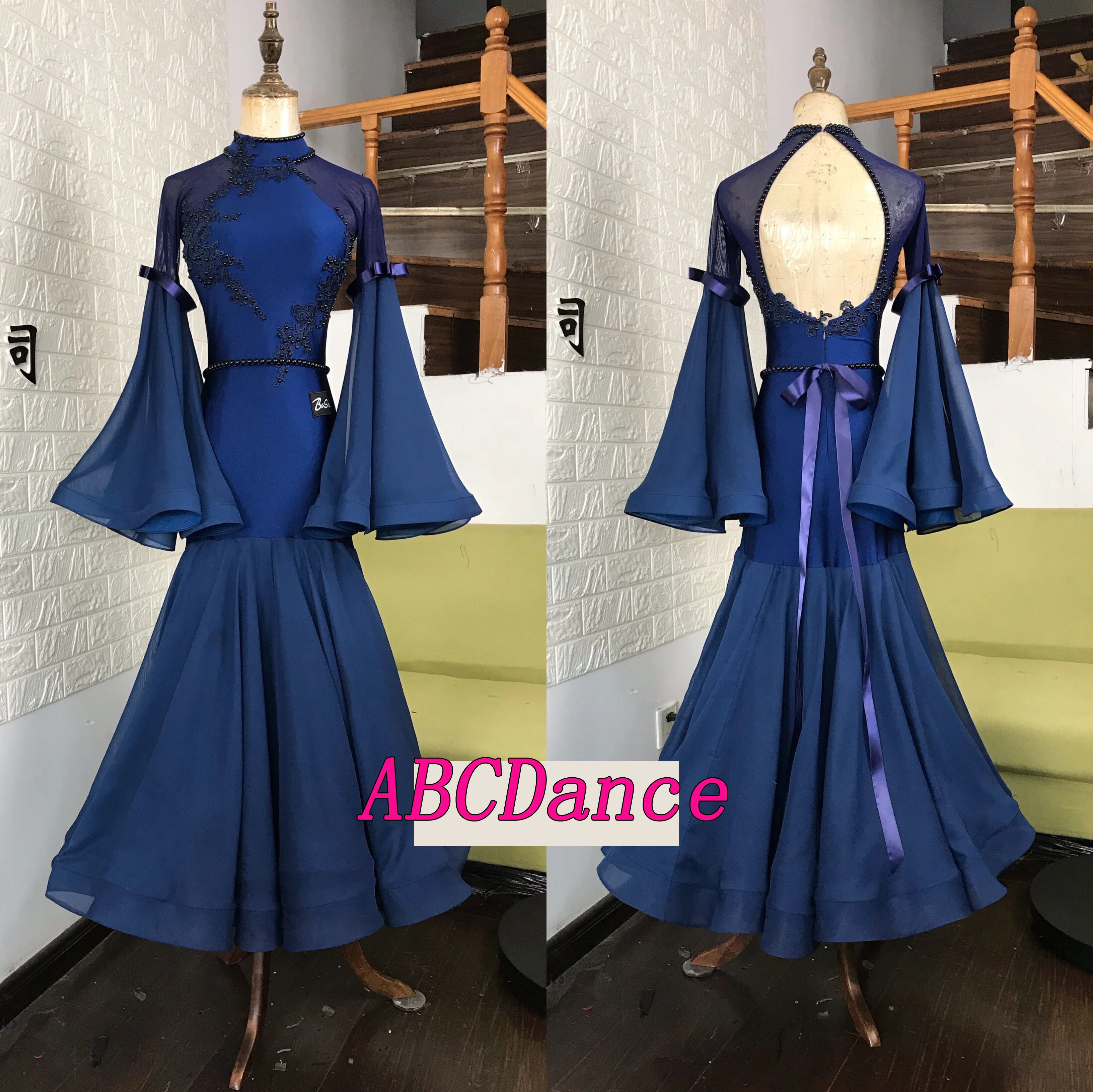 Practise Dance dress practice dancewear one-piece for lesson dancing costume waltz tango ballrom dance dress For Women