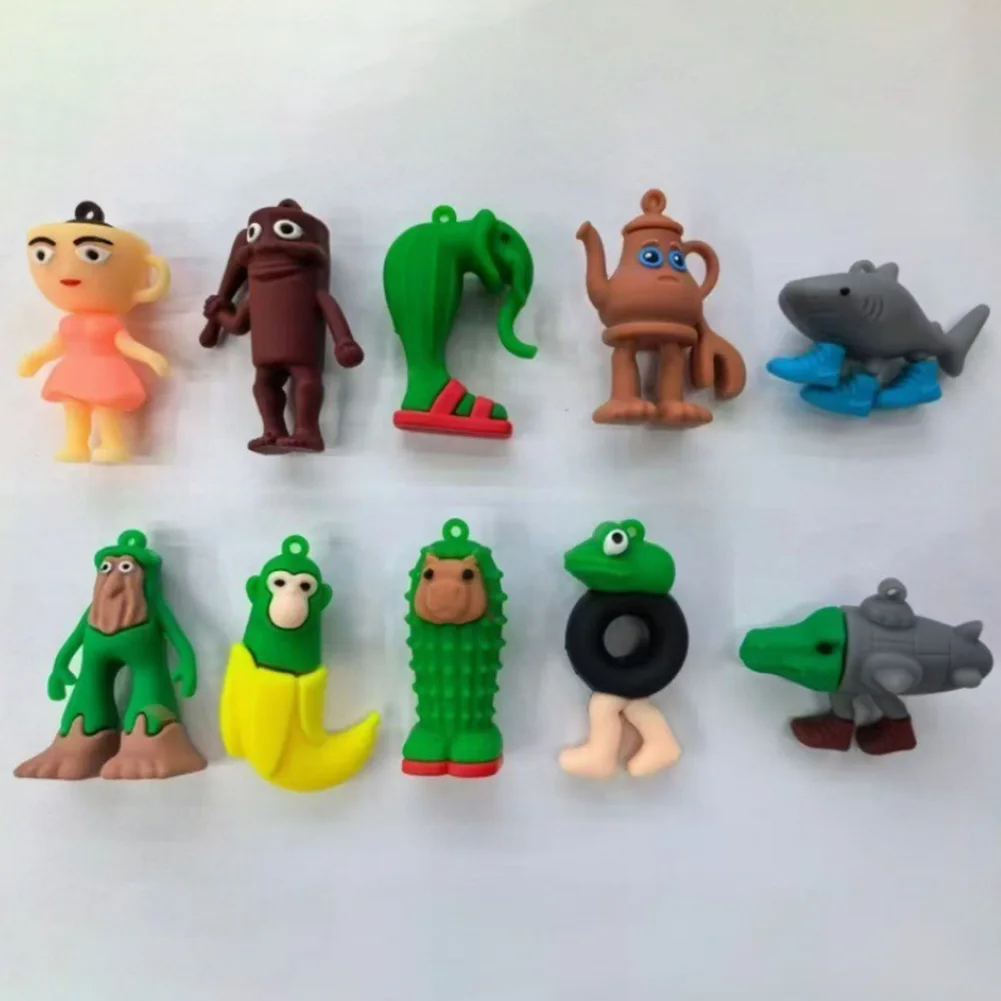 Action Figures Giocattolo Portachiavi 3D Stampato Tung Tung Tung Ciondolo Appeso Tungtung Chiavi Auto Anello per Borse Ciondolo Decor Regalo