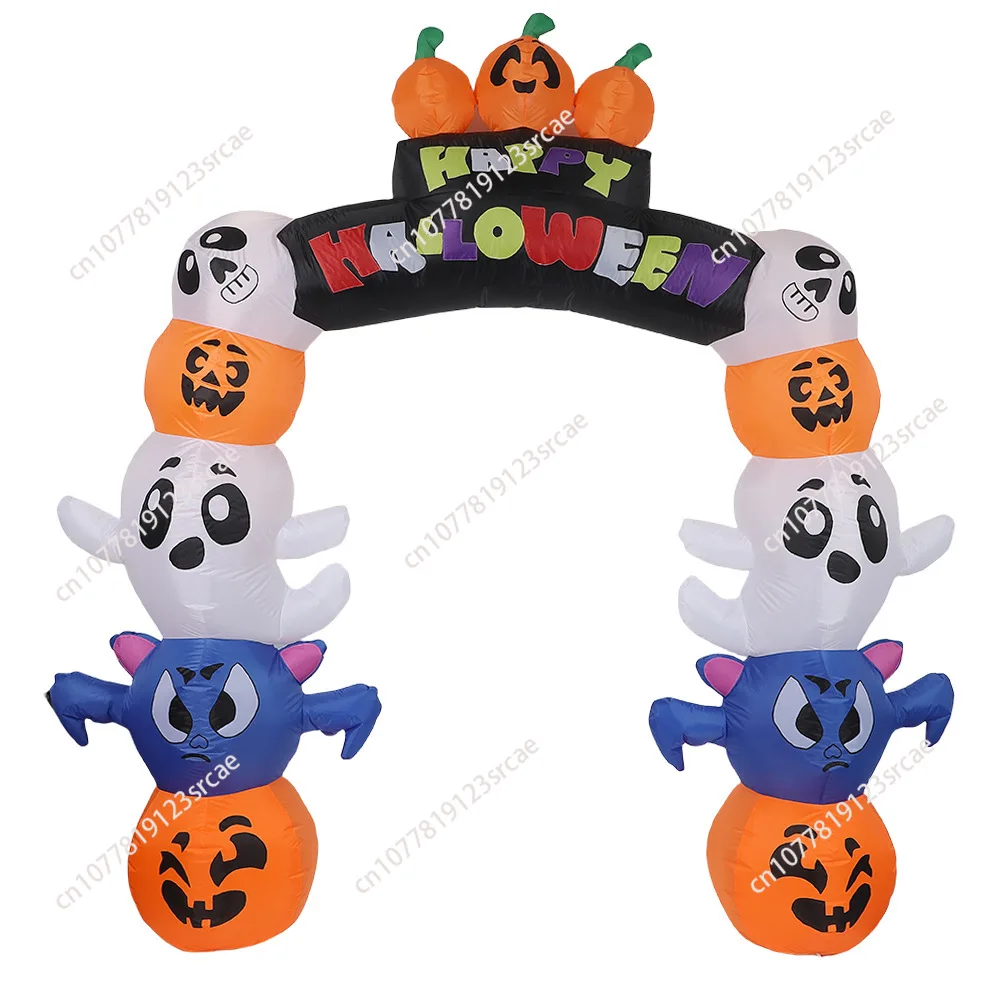 Inflatable air model 2.5 meters high, little ghost elf pumpkin combination air model, ghost festival funny air model
