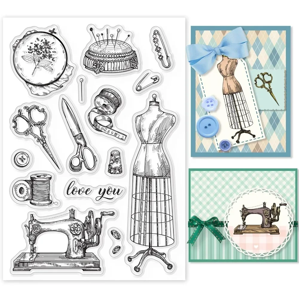 Przezroczysty silikonowy stempel do szycia Vintage Przezroczysty silikonowy stempel do szycia Przyciski Gumowy stempel do scrapbookingu Karta dziennika