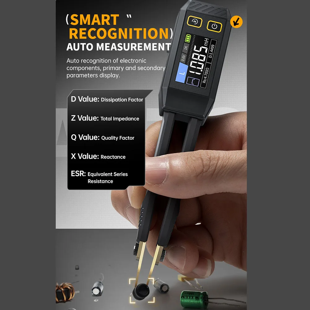 For FNIRSI LCR-ST1 Smarts Tweezers LCR Tester Resistance Capacitance Inductance Conduction Diode Test Measurement Tool