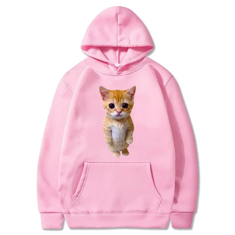 A fun cat-printed hoodie for both men and women in the 2025 trendy autumn and winter season, a casual and fashionable top