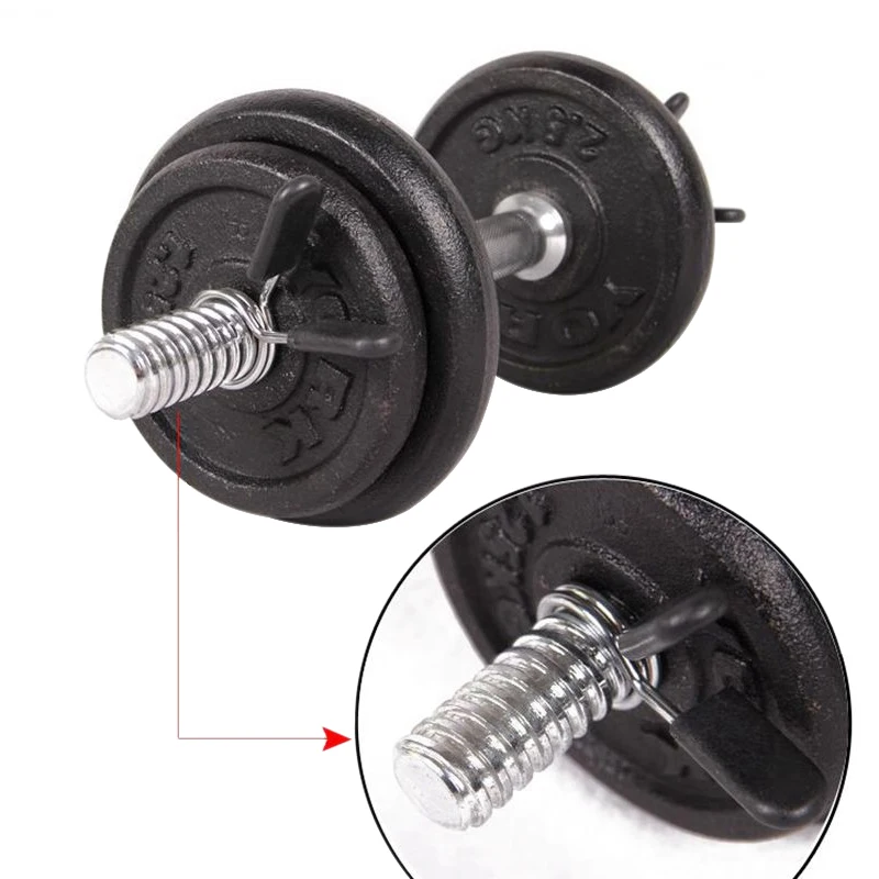 Barbell Clamp Spring Collar Clips 30mm Gym Weight Dumbbell Lock Standard Lifting Kit Barbell Lock Dumbbell Bar Accessories