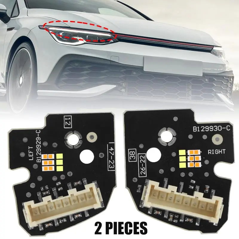 

5H0998478B 5H0998478C White Yellow DRL LED Daytime Running Lights Board Chips For VW GOLF 8 MK8 2020 2021 2022 2023 2024 2025