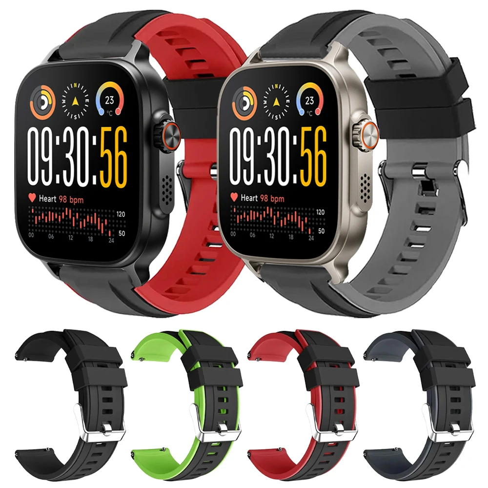 Silicone 22mm Watch Strap For Realme Watch 5 S2 Sport Bracelet Replace Realme Watch 2 3 S/Realme Watch 2 3 S Pro Adjustable Band
