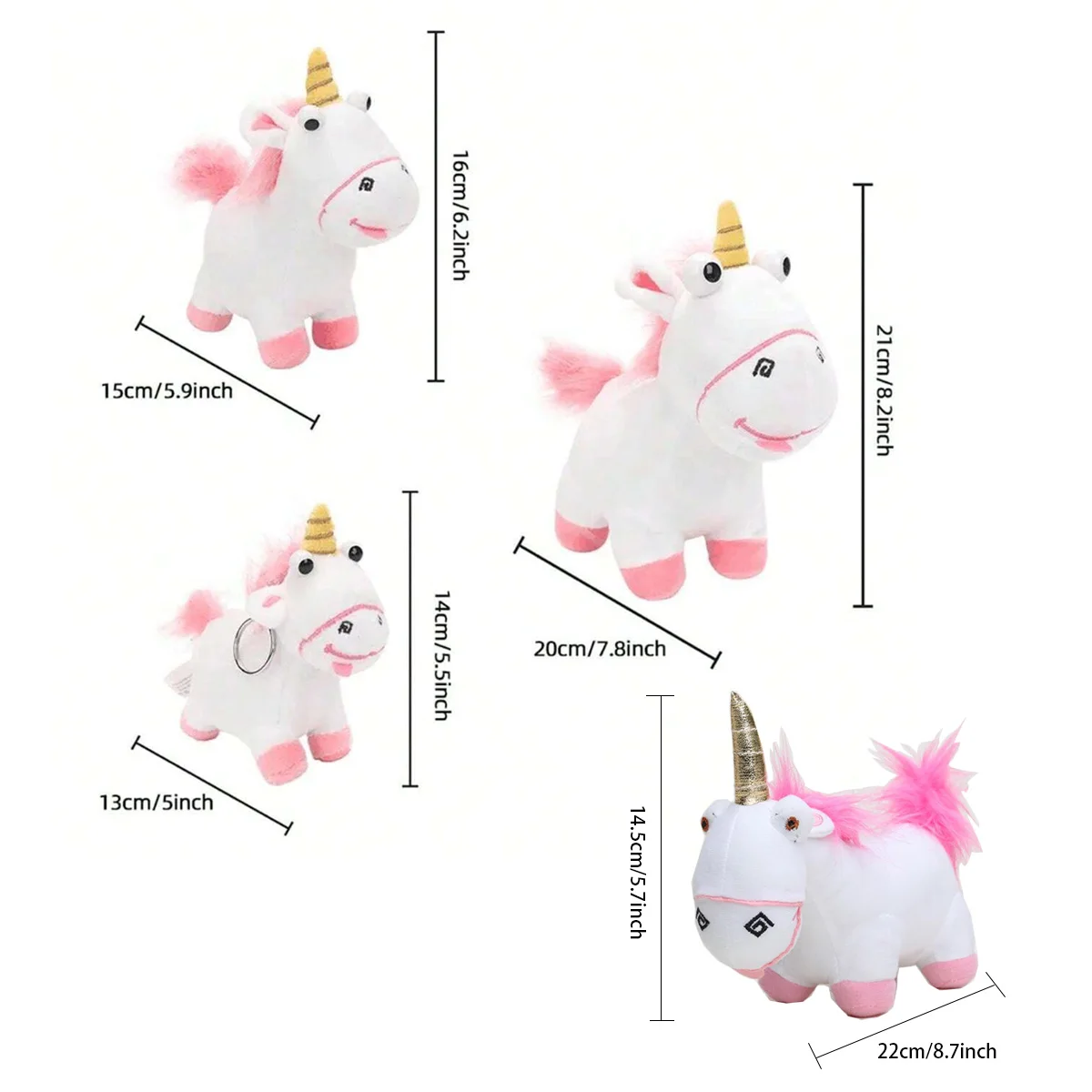 Unicorn Plush Toys Plush Pendant Staffed Animal Horse Doll Christmas Present Baby Toy Birthday for Children