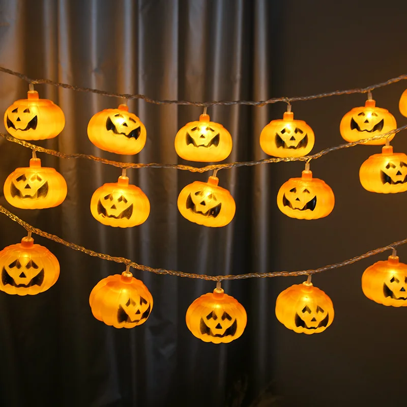 Guirnalda de luces solares para decoración de Halloween, luces Led de calabaza para exteriores, alimentadas por agua, luz de Patio para fiesta de jardín, 2023, 129