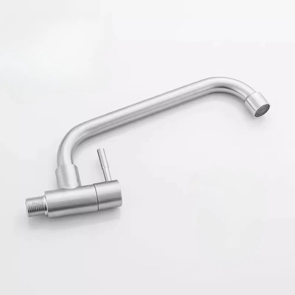Wall Type Side Inlet Faucet Wall Type Horizontal 304 Stainless Steel Universal Kitchen Sink Balcony Laundry Sink