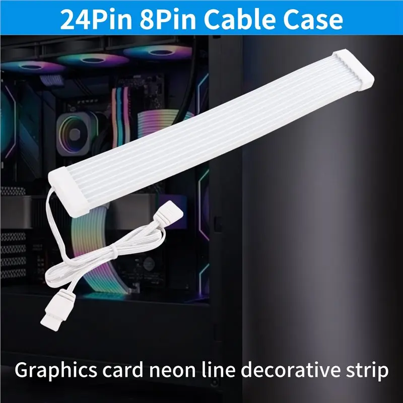 RGB LED Strip ARGB Sync Board For Computer Power Supply ATX 24PIN GPU Graphics Card 8Pin Cable Case