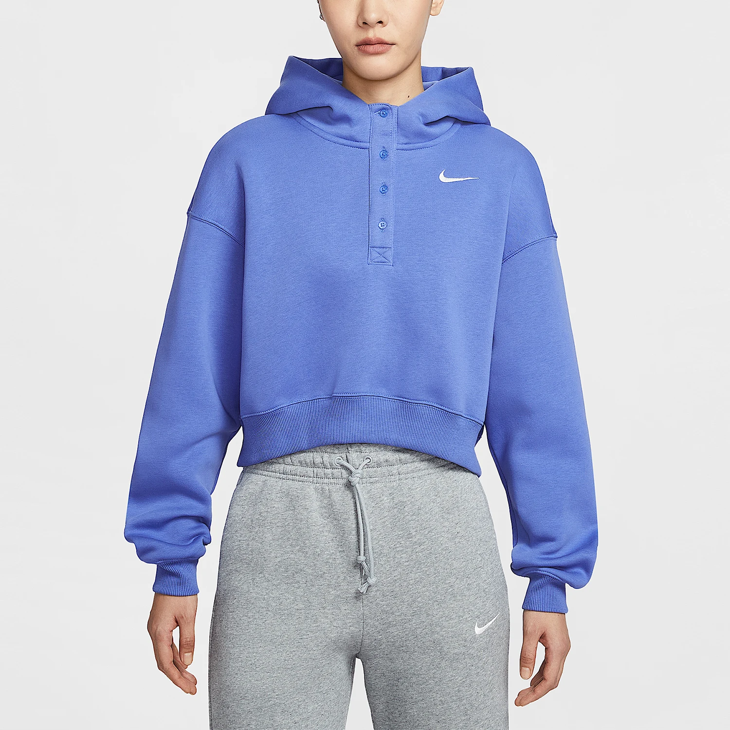 

Женская зимняя короткая толстовка с капюшоном и вышивкой Nike IF0259-460