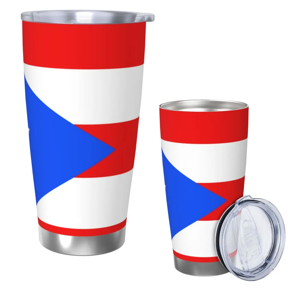 

Puerto Rico Flag Stainless Steel Tumbler Vacuum Insulated Mug Thermal Cold Bottle Straws With Lid 20oz