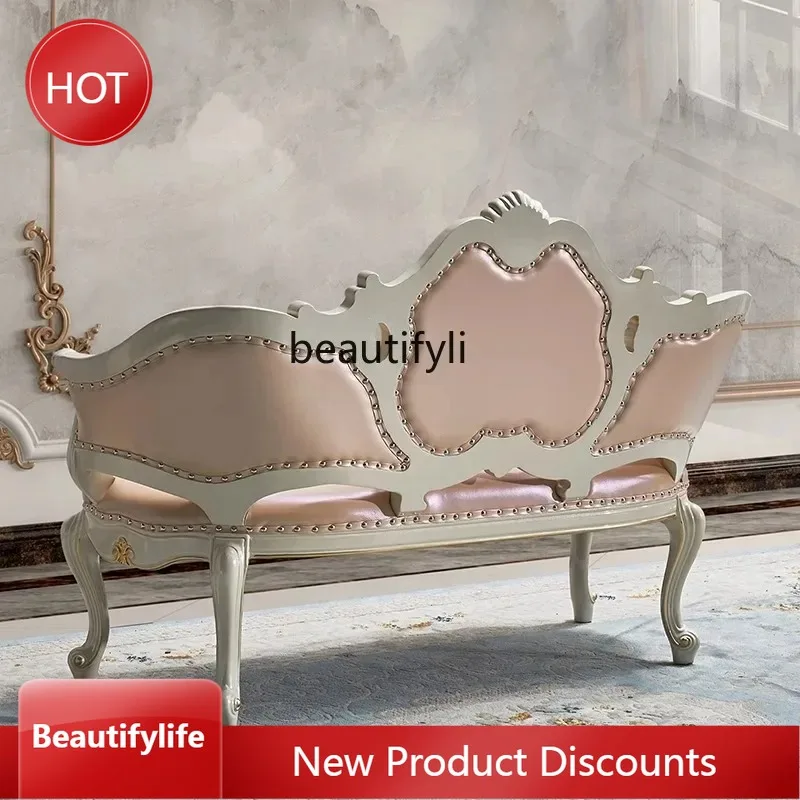 

A163 Полностью оснащенный диван-наложница для гостиной, американский легкий роскошный кожаный диван из цельного дерева