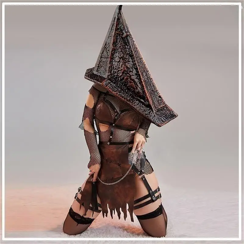 

Traveler-cos Anime Game Silent Hill Pyramid Head Suit Cosplay Costume Uniform Halloween Carnival Party Role Play Outfit Full Set