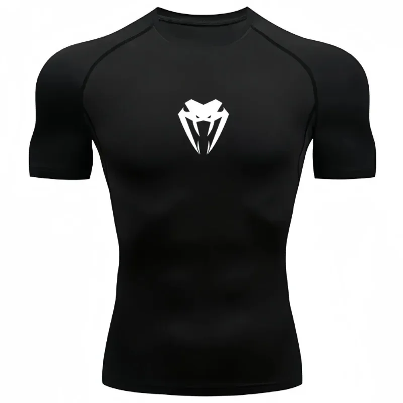 

2026 Men's Fashion Running Tight T-shirt Fitness Top Training Quick drying Breathable Fitness T-shirt