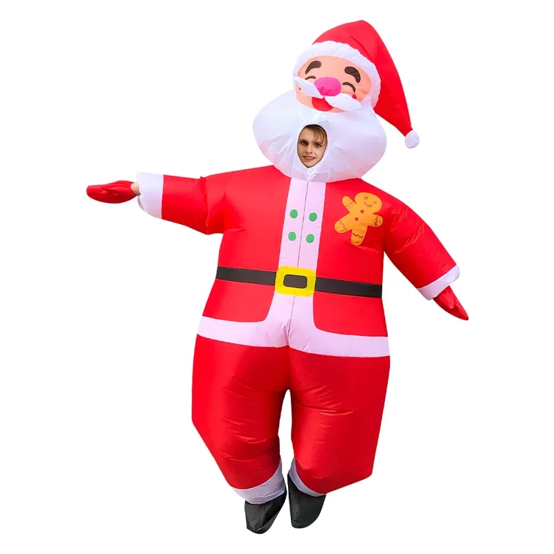 Weihnachts baum Schneemann Santa Claus aufblasbare Kostüme Anzug Cosplay Phantasie Party Kleid Halloween Kostüm für Männer Frauen