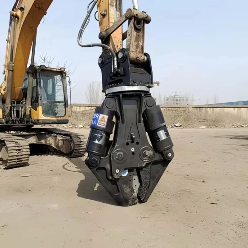 Customized Heavy Duty Double Cylinder Hydraulic Shear With Engine-Powered Motor For Excavator Steel Structure Demolition
