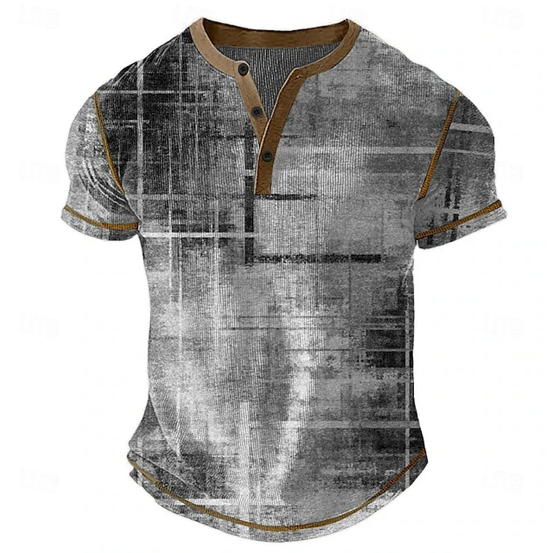 Herren Atmungsaktives Sommer-Poloshirt Outdoor Freizeit Sport Kurzarm-T-Shirt V-Ausschnitt Design Alltägliche Ausgehmode Oberteil – Detail 5