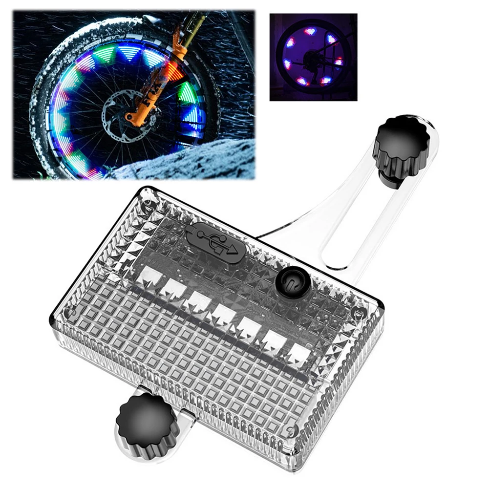 

Solar LED Colorful Bike Wheel Light Waterproof Bicycle Rim Decor Light Smart Sensing Cycling Tire Lights for Cycling Decoration