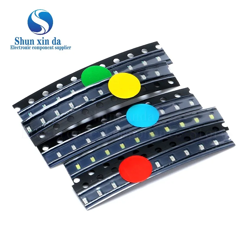 100PCS 0402 0603 0805 1206 1210 3528 5050 SMD LED Warm White Red Yellow Emerald Green Blue Purple Orange Light Emitting Diode