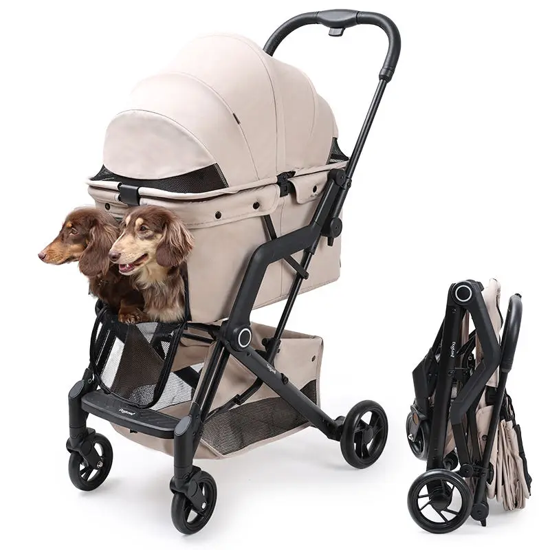 High Quality Portable Pet Stroller For Small Dogs And Cats Fabric Material For Travel & Carrying