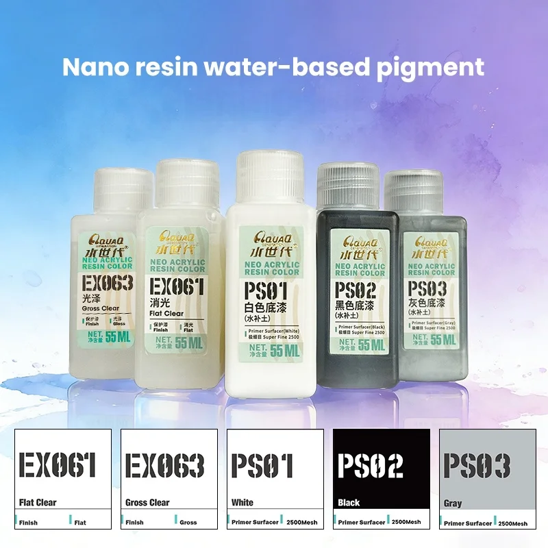 ﻿55ML/Bottle Nano Water-Based Coating Spraying Large Bottle Hand Painted Hobby DIY Resin Material Product Surface Primer