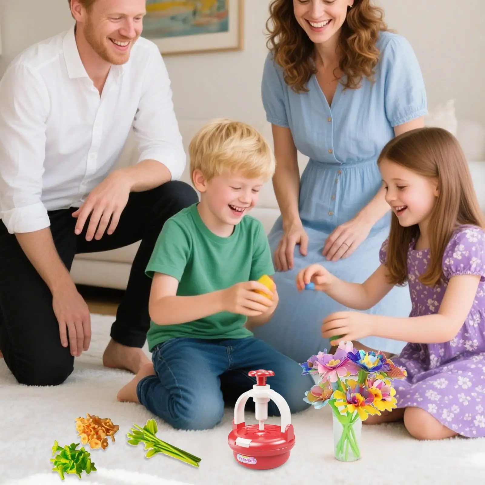 

Набор цветов для рукоделия, набор цветов ручной работы, набор цветочных украшений, образовательный для девочек в саду в возрасте от 4 до 12 лет, день рождения, свадьба