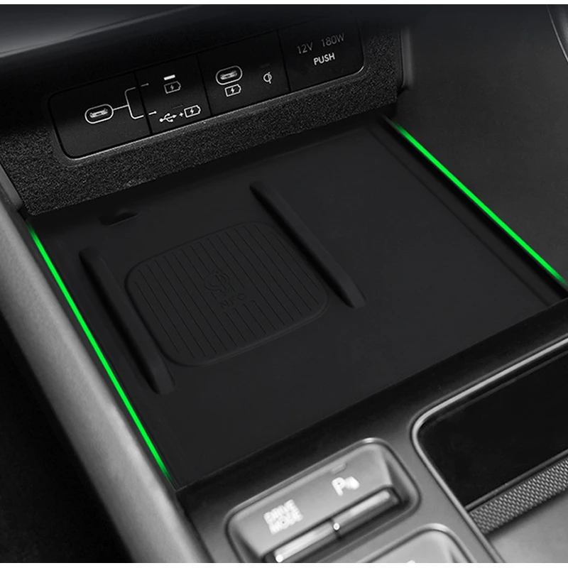 New Car Interior Organizer Storage Box Console Wireless Pad Slot Mat For Hyundai Sonata DN8 2024+