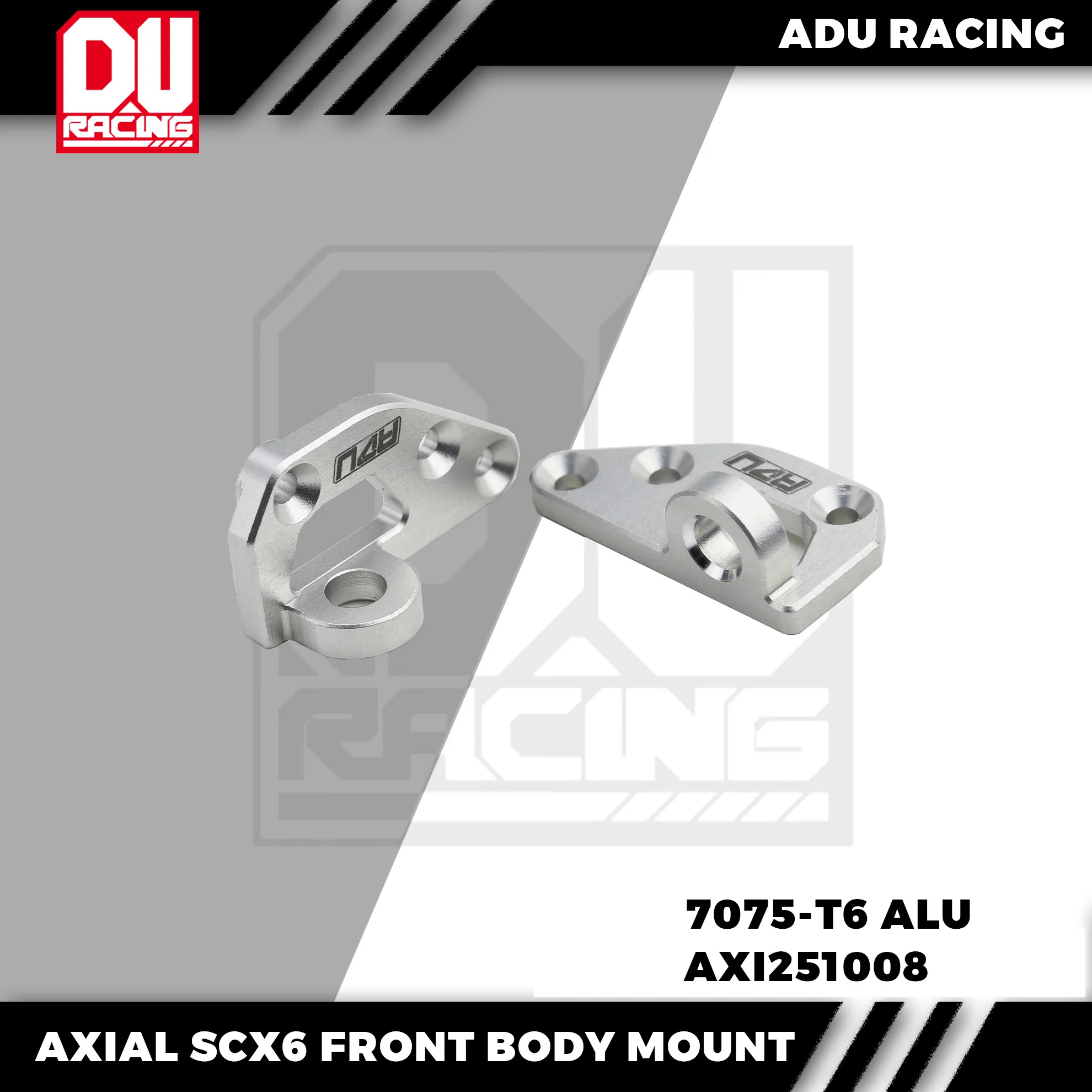 

ADU RACING 7075-T6 Алюминиевый корпус Переднее Крепление для AXIAL SCX6 AXI251008