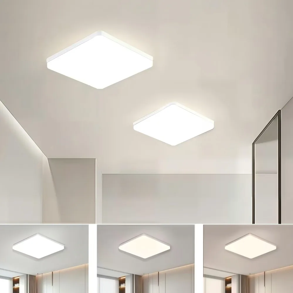 LED Ceiling Lights Square Neutral Light 18W-48W Interior Home Decor Simple Ceiling Lighting Bathroom Bedroom Kitchen Living Room