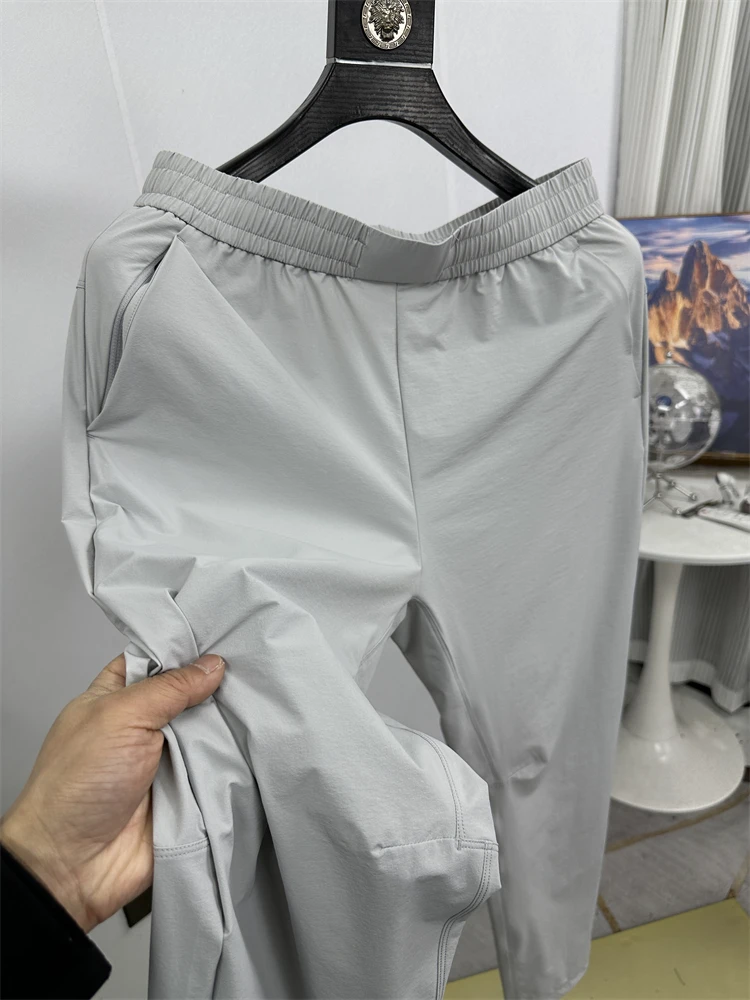 

Men's Summer Thin Casual Pants Breathable Qui Dry Outdoor Leisure Trousers Faionable Urban Sle mid Waist Straight Leg