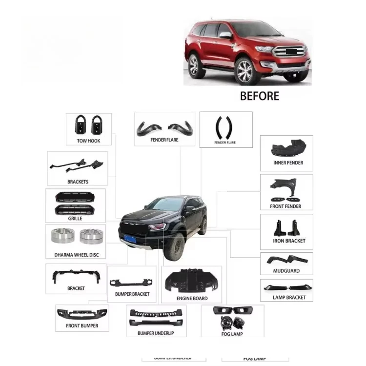 Factory Price Pick-up Car Accessories Body Kits for everest Upgrade raptor