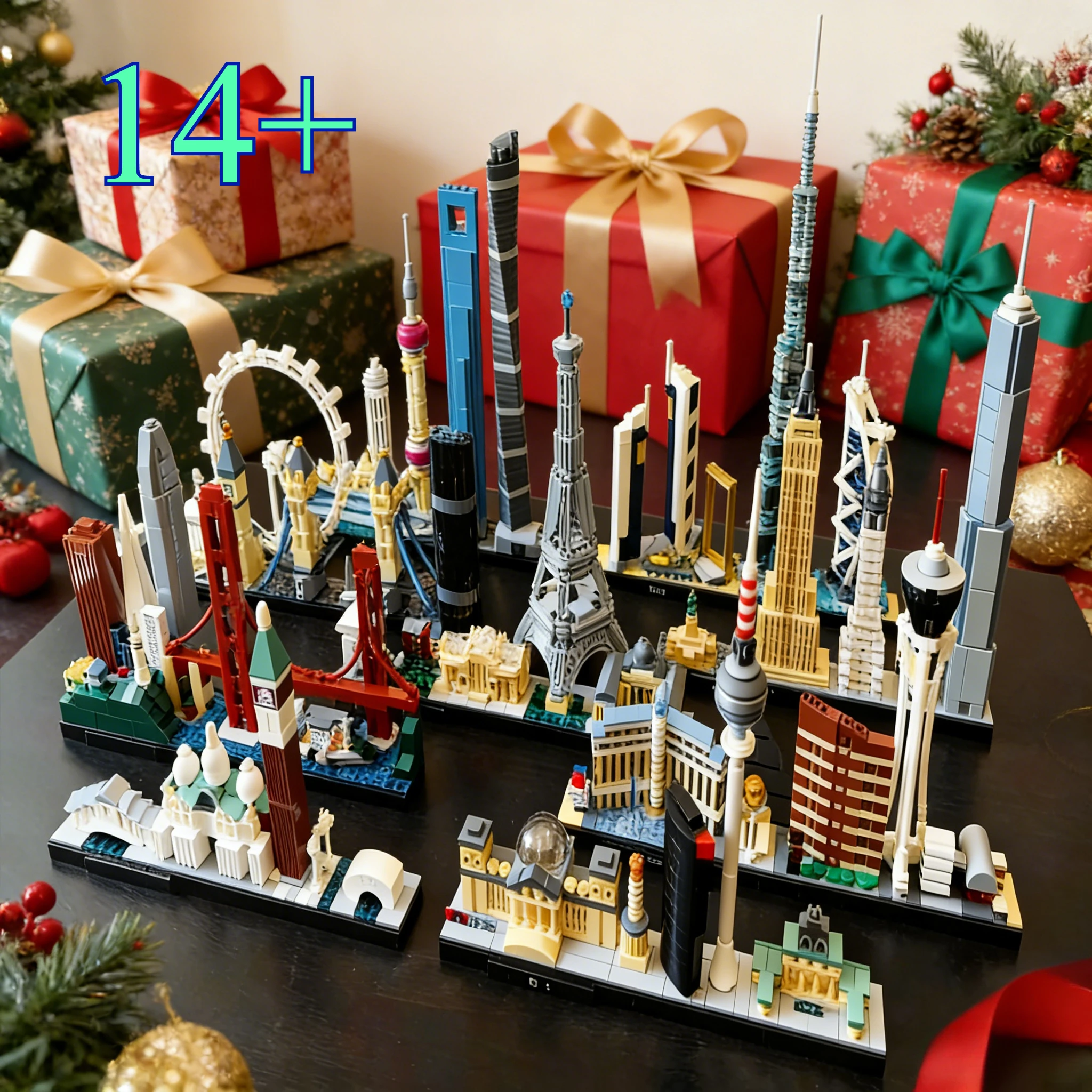 

Наборы строительных блоков City Skyline 21026, 21052, 21044, подходящие для рождественских подарков, совместимые с частицами Lego.