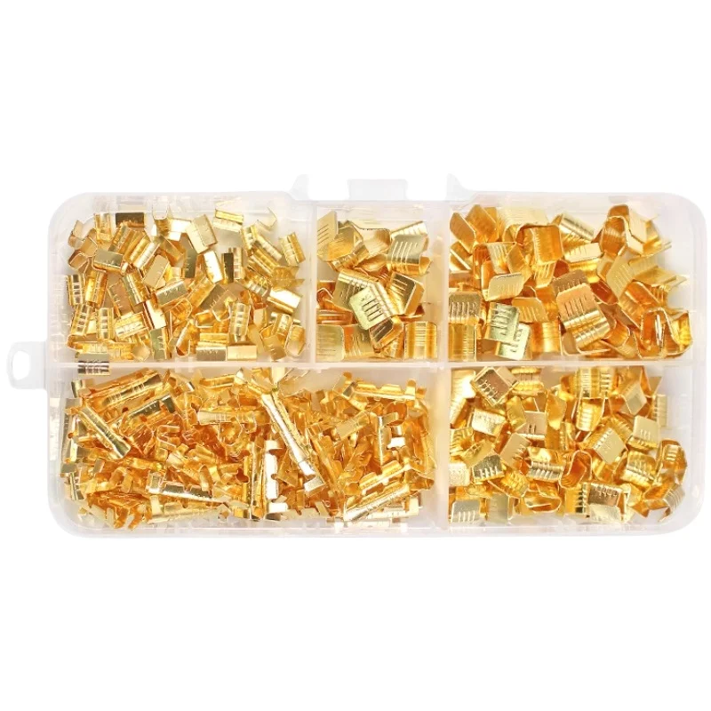 100 قطعة موصلات طرفية نحاسية على شكل حرف U 453/DJ454 الضغط البارد 0.3-4.0mm2 مع فآسيا الأسنان لعلامة تبويب أسلاك الدراجة النارية