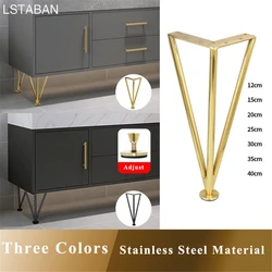 Thickened Stainless Steel Furniture Feet Bathroom Cabinet Foot Coffee Table Legs Sofa Bed Chair Adjustable Hardware Table Legs