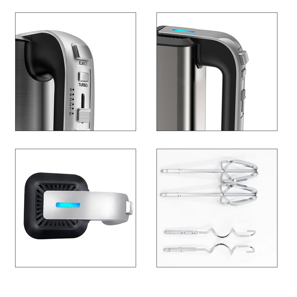 800W High Power Electric Handheld Blender Mixer Whisk Baking cream blender Small whisk 5 Gears Adjustable