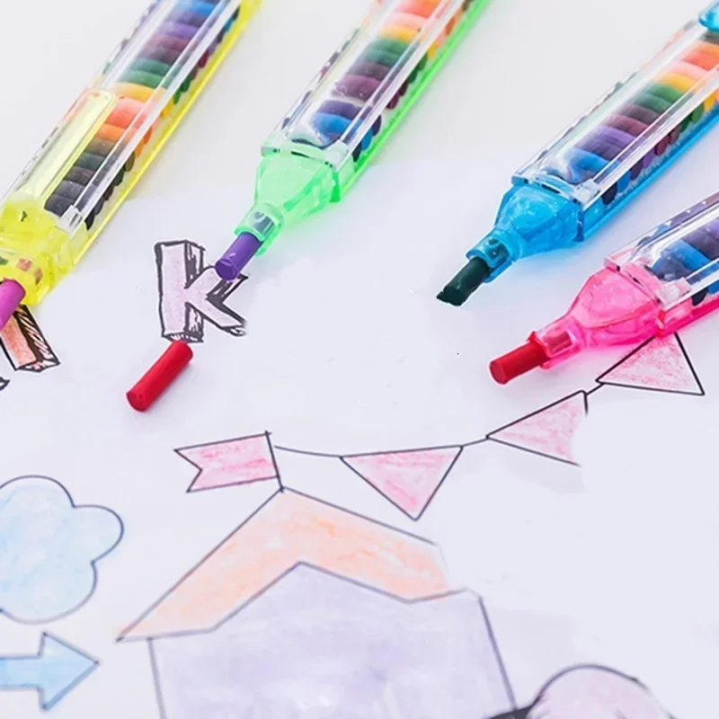 子供の描画ペン、クリエイティブな文房具クレヨン、赤ちゃん教育塗料、落書きペン、プロの色、20色、1個