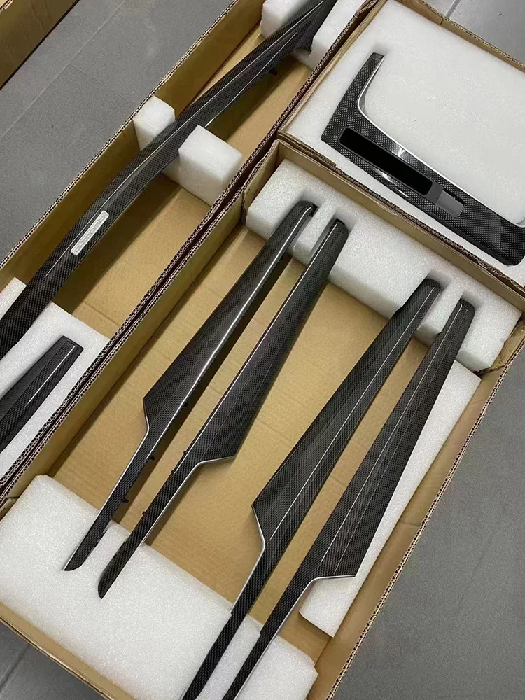Replacement Carbon Interior Panel 7 Piece Set for Audi Q5 RSQ5 2018-2024 Carbon Fiber Interior Dashboard Door Trim Panel