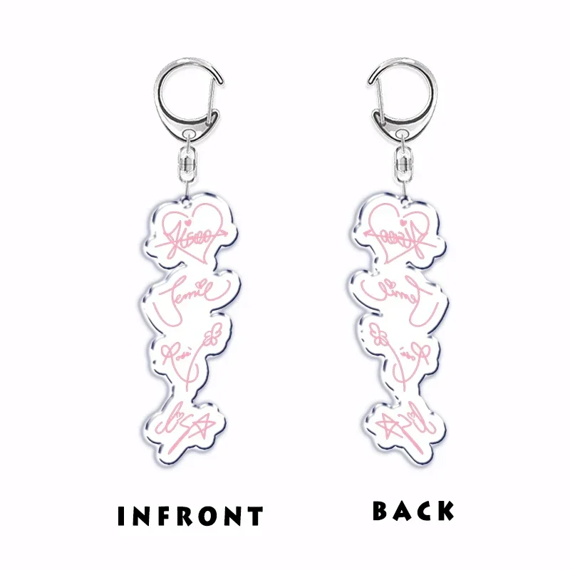 Popular Korean Fashion Kpop Girls Band Keychain for Women Man Bag Accessories Bag Key Chain Ring Keychains Jewelry Fans Gift - view 4