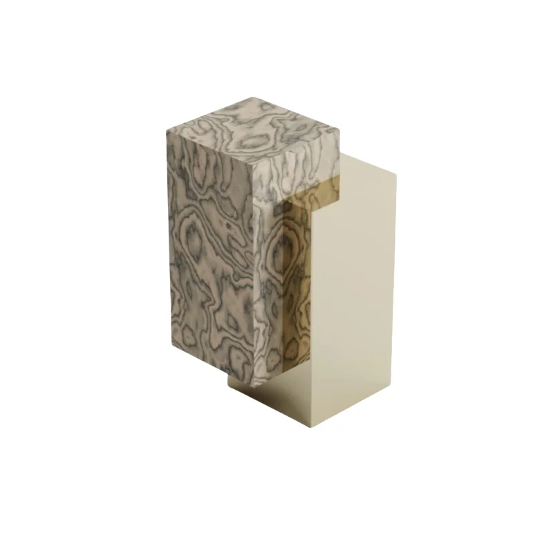 

Modern Italian luxury side table High-end wooden glass hotel coffee Bedside or living room corner table