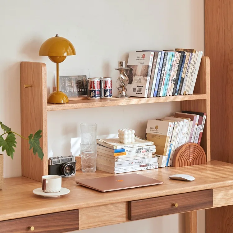 

Customizable Solid Wood Desktop Shelf Nordic Simple Storage Japanese Style