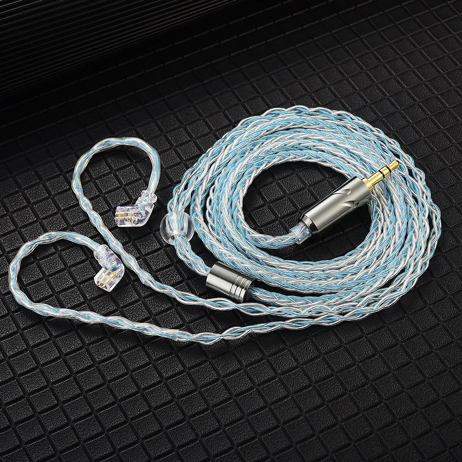 QKZ T1 200 Core 8 Strand OFC Copper Silver Plated Earphone Upgrade